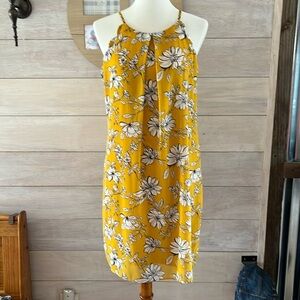 Fortune Ivy Yellow Flower Dress L